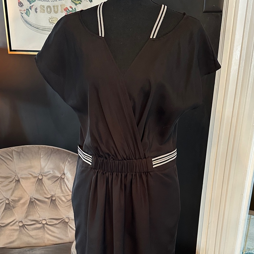 BCBGeneration Black Dress with White Accents